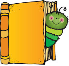 yellow book and green worm